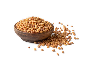 Mahlep, Mahlab or Mahaleb seeds isolated on white background