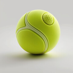 Ai generated illustration tennis ball isolated white