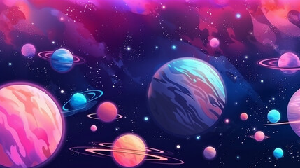 Gentle luminescent celestial bodies background Generative AI