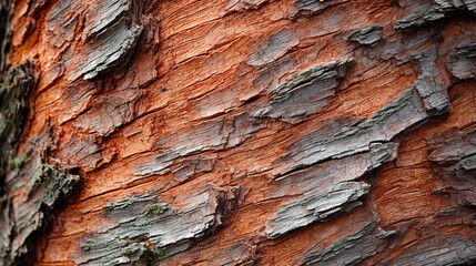 A detailed view of a tree's bark. Generative AI