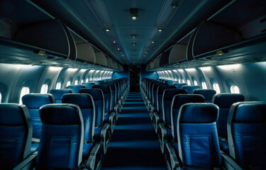 Fototapeta premium an airplane with the seats empty