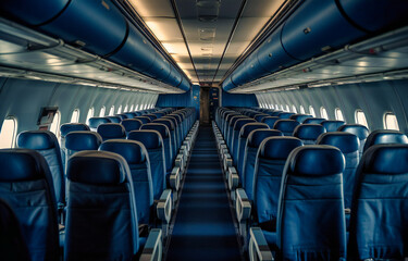 Fototapeta premium an airplane with the seats empty
