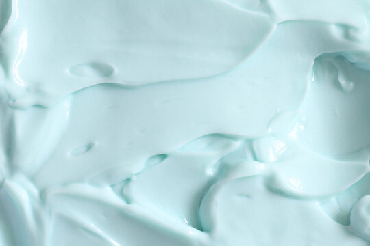 Blue skin care cosmetic beauty cream texture background in close up