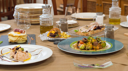 plated restaurant food