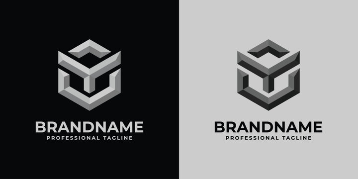 Letter OY or YO Polygonal Logo, suitable for any business with OY or YO initials.