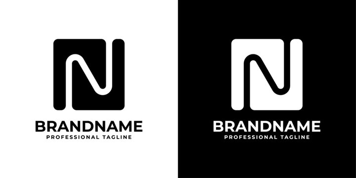 Modern Letter N Logo, suitable for any business with N initial.
