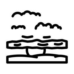 sky sunset sun summer sunlight line icon vector. sky sunset sun summer sunlight sign. isolated contour symbol black illustration