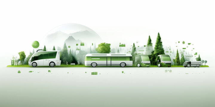 Fahrzeug Energie und Umwelt Poster, ai generativ