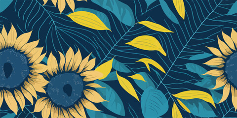 Enchanted Garden: Whimsical Illustrations of Blooming Sunflowers