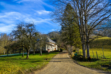 Paysage rural en hiver