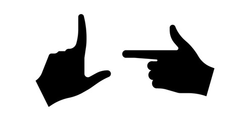 Hand gestures, vector illustration set, counting fingers, gesture palm, pointing hand, communication , pose and gesturing