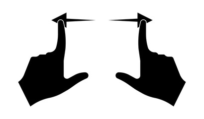 Outline finger swipe icon illustration vector symbol