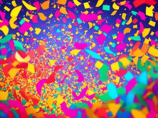 Fototapeta na wymiar Colorful Confetti for celebration design, Generative AI Illustration.