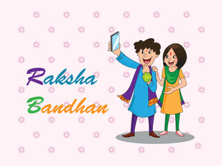 Happy Raksha Bandhan poster invitation card