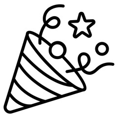 Party Popper line icon