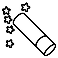 Party Confetti Canon line icon