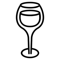 Glass with drink line icon