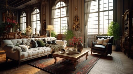 Fototapeta na wymiar Living Room - old style