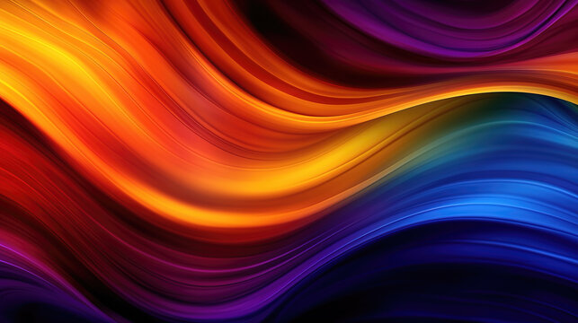 a modern screen wallpaper inspired colored wave, ai generated image
