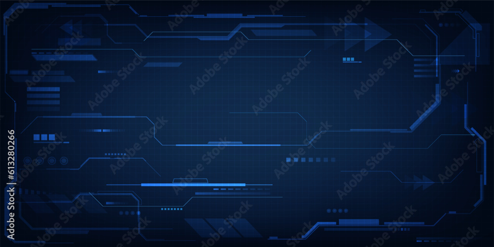 Poster vector illustrations of futuristic digital space and digital communications for hi-tech advertising 