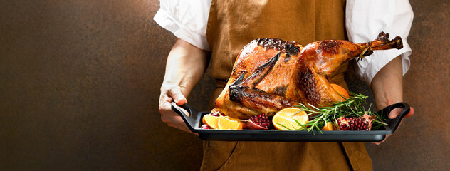 Thanksgiving roasted turkey concept