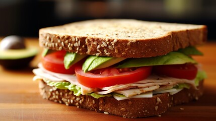 Turkey and Avocado Sandwich: Fresh and Flavorful Combination
