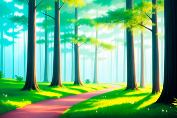 Generative concept art illustration. Generative ai.