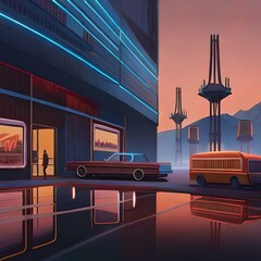 modern living room Generative AI