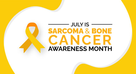 Sarcoma and Bone Cancer Awareness Month background, banner, poster and card design template celebrated in july. - Powered by Adobe