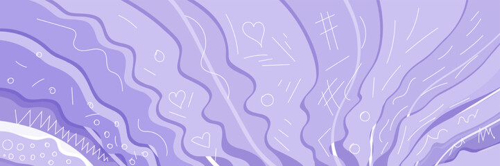 Delicate soft background. Abstract lines background in very peri color. Minimalist abstract banner