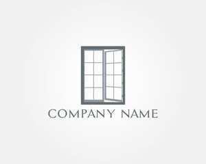Creative home and house with window logo design illustration