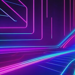 3d render, abstract minimal neon background, pink blue neon lines going up, glowing in ultraviolet spectrum.