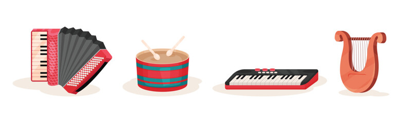 Musical Instrument for Orchestra and Acoustic Concert Vector Set