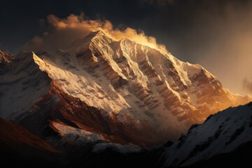 Beautiful view of Himalayas mountains in Nepal, Asia