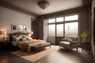 Fototapeta premium Generative concept art illustration. Generative ai.