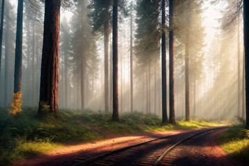 Fototapeta premium Generative concept art illustration. Generative ai.