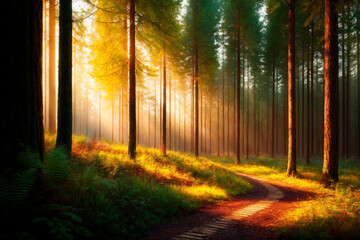 Fototapeta premium Generative concept art illustration. Generative ai.