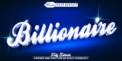 Luxury Elegant Billionaire Vector Editable Text Effect Template