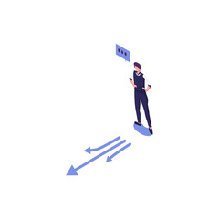 Choice flat style isometric illustration vector design