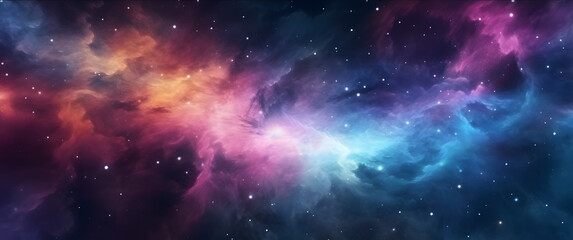 Obraz na płótnie Canvas Colorful space galaxy cloud nebula. Stary night cosmos. Universe science astronomy. Supernova background wallpaper