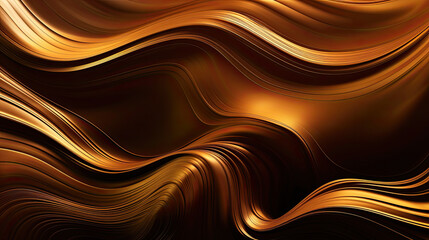 abstract golden background with smooth lines and waves