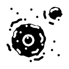 mars crater planet glyph icon vector. mars crater planet sign. isolated symbol illustration