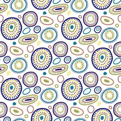 abstract seamless pattern with doodle ornament