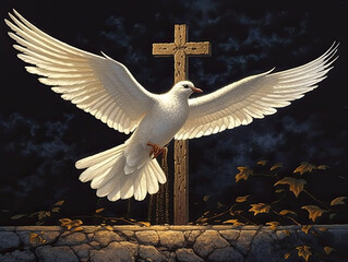 Holy Spirit Dove with Cross