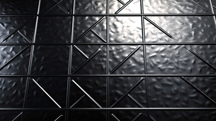 Old metal door with rivets in black and white. Abstract background.