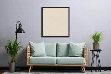 poster Modern home decor mock-up. generative ai, ai.