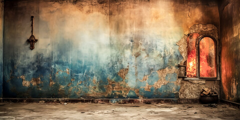 A colorful, abstract painting adorns a wall - generative ai.