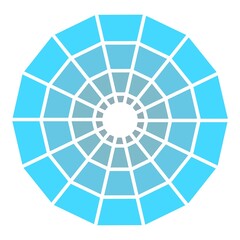 Naklejka premium Abstract blue circle design on white background