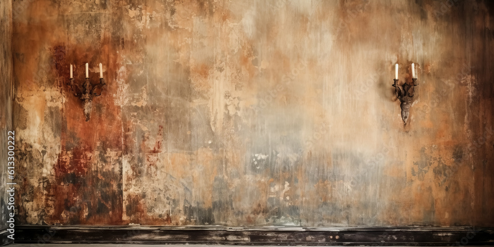 Aufkleber a he created an artistic background by staining the walls - generative ai