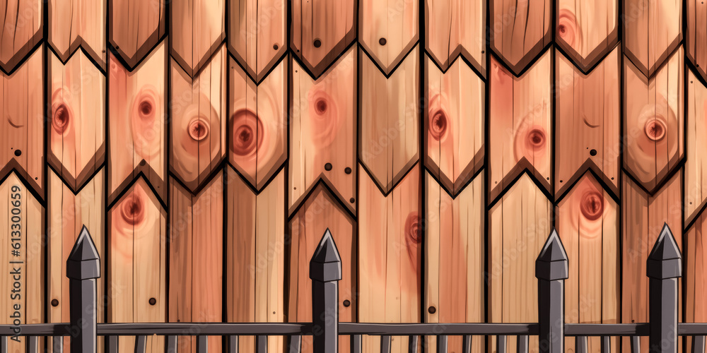 Poster a figure overlays a pattern on a fence - generative ai
